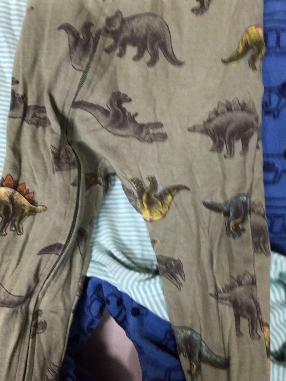 Carter's Navy Dinosaur Zip Front Footed One-Piece lot of 5 carters onesies